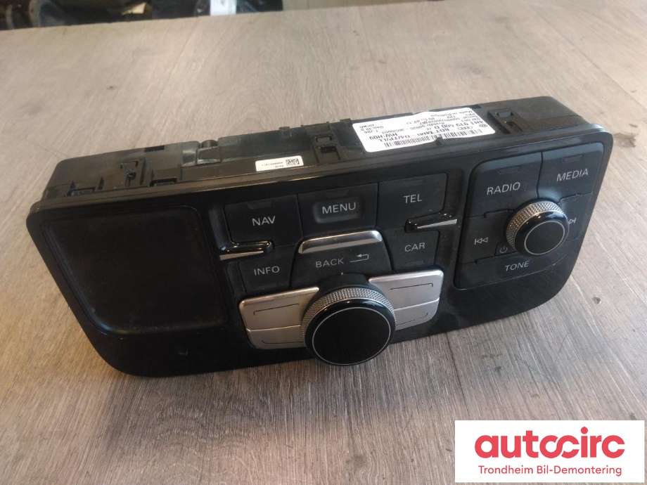 Bilstereo navigasjon betjeningspanel til Audi A8, 2010-2013 (Type III, Fase 1)  (PREH|4H1919600D)