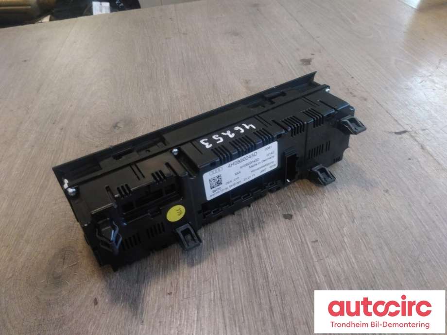 Varmeapparat betjening til Audi A8 2010-2013 (Type III, Fase 1)  (BHTC|4H0820043D|4H0820043G|5HB010121-35)