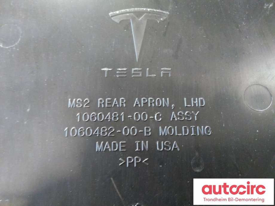 Deksel til Tesla Model S 2016-2021 (Fase 2) (TESLA|1060481-00-C|1060482-00-B|)