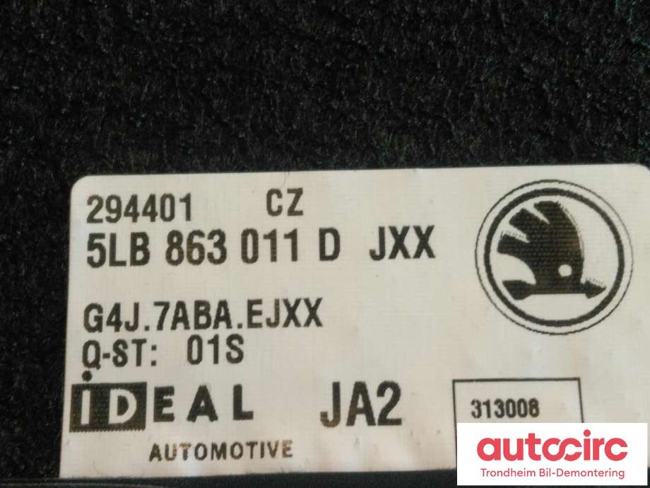 Gulvmatte sett til Škoda Enyaq 2021-->>  (..|5LB863011D|5LB863011D JXX|5LB864435C| 5LB864436C| 5LA864451B| 5LA864452B)