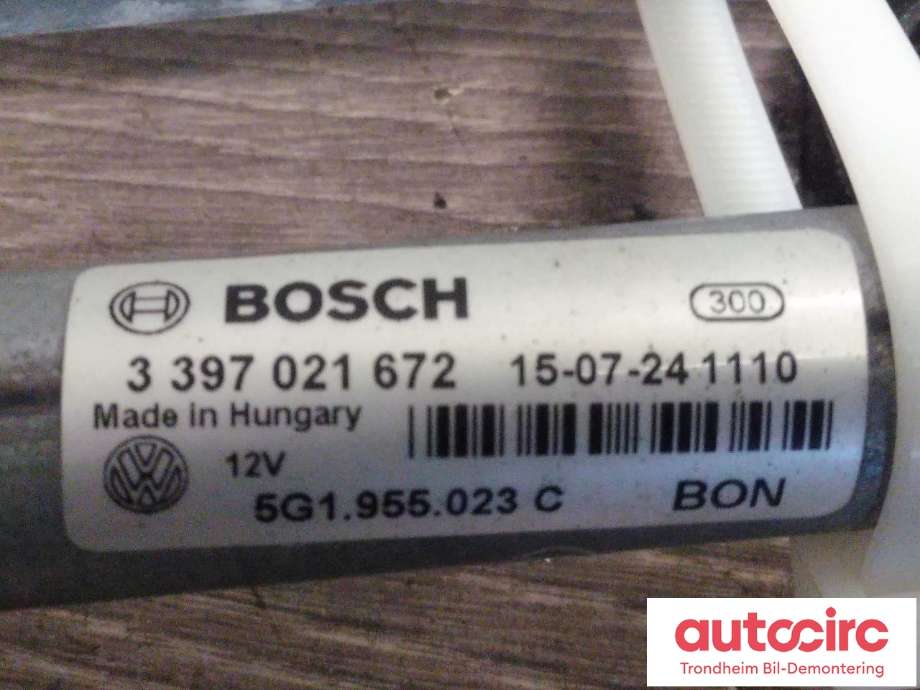 Viskeroverføring til VW Golf VII 2012-2017 (Fase 1)  (BOSCH|5G1955023C|5G1955023D|3397021672)