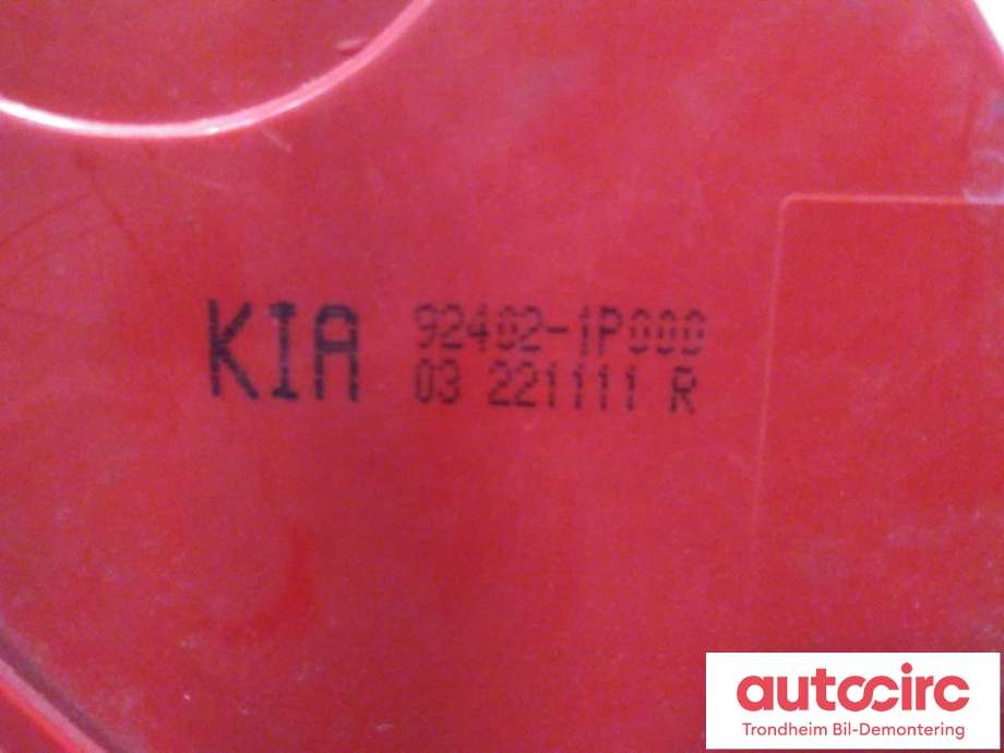 Baklykt høyre ytre til Kia Venga 2010-2017  (..|92402-1P000|924021P000|)