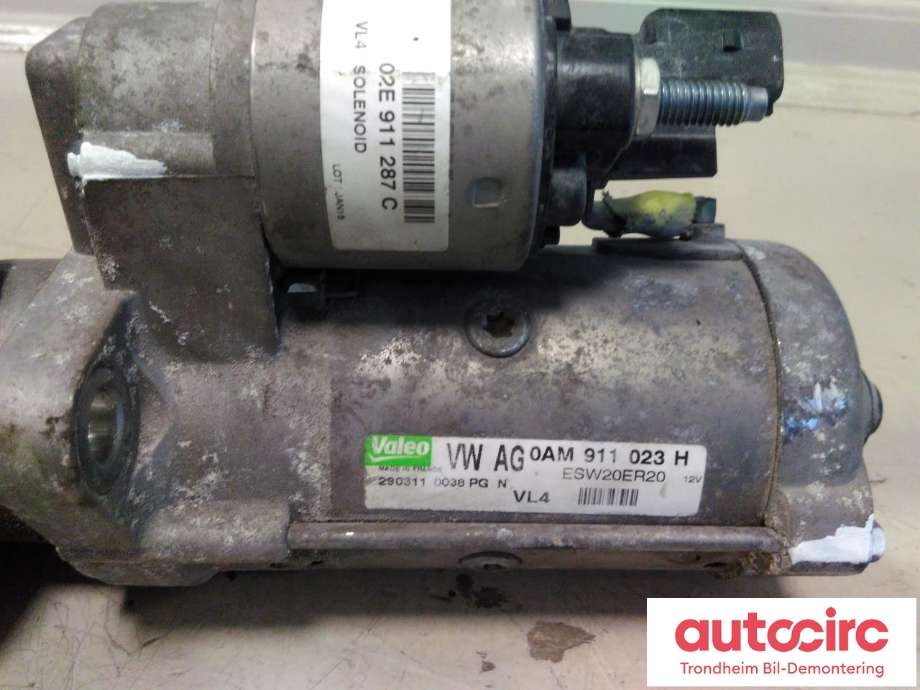 Starter diesel til VW Golf, Plus/Cross 2009-2013 (Fase 2)  (VALEO|0AM911023H|0AM911021E|ESW20ER20)