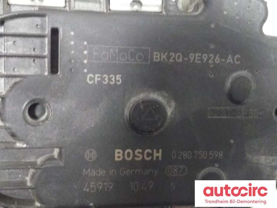 Spjeldhus til Ford Ranger 2012-2015  (BOSCH|BK2Q-9E926-AC|1781960|0280750598)