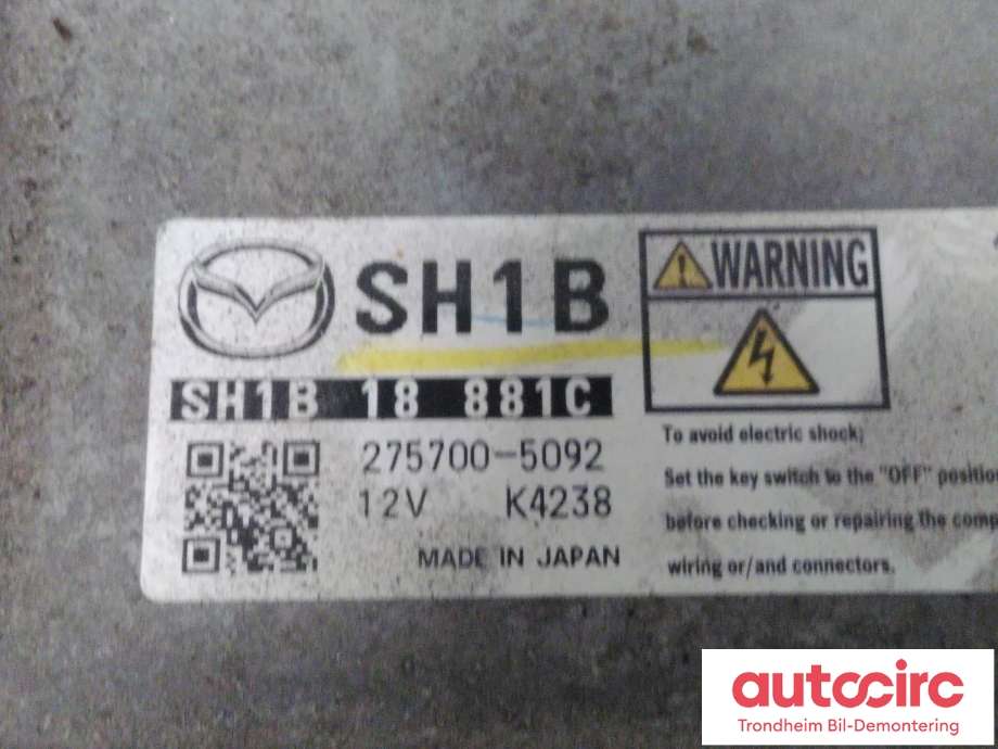 Styreenhet motor til Mazda CX-5 2012-2017 (Type I)  (..|SH1B18881C|SH1B-18-881C|275700-5092)