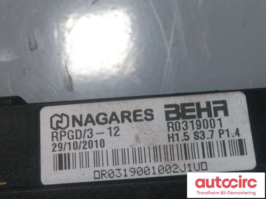 Varmeapparat ekstravarmer til Opel Astra J 2010-2015 (BEHR/NAGARES|13276271|13276270|RPGD3-12| R0319001| R0317001)