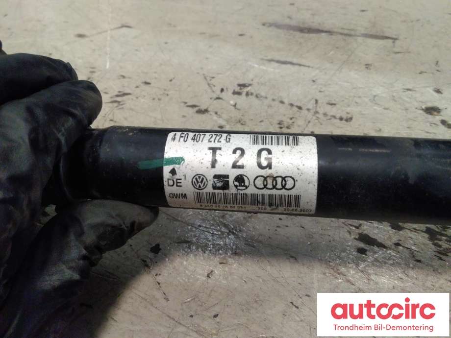 Drivaksel høyre foran, diesel/manuell til Audi A6 2005-2008 (Type III, Fase 1) (C6) (C6) (..|4F0407272G|4F0407452AX|)