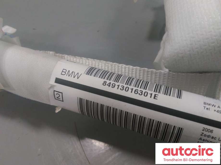 Airbag gardin venstre til BMW M5 2005-2010 (E60) (E60) (..|9130163|72129147337|72 12 9 147 337| 84913016301E)