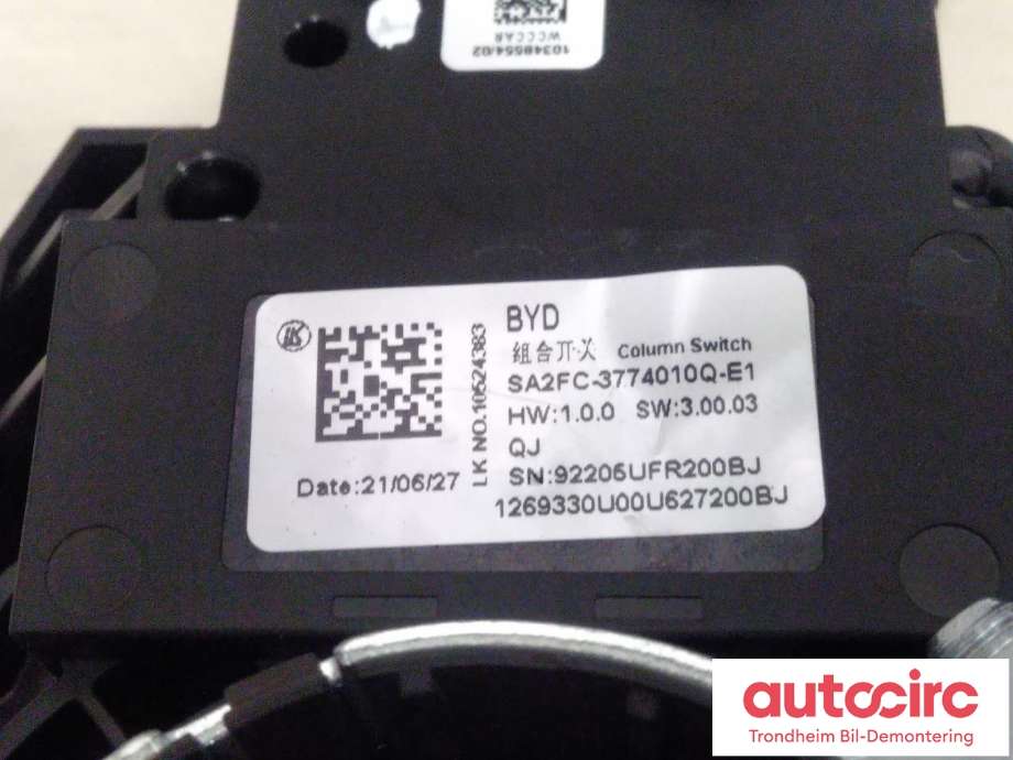 Bryter combi til BYD Tang 2020-->>  (BYD|SA2FC-3774010Q-E1|HAD-5828100A|)