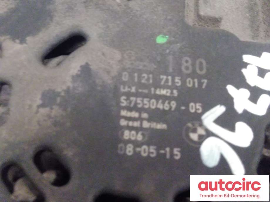 Dynamo til BMW 1-Serie 2004-2011 (E81/E82/E87/E88) (E81/E82/E87/E88) (..|7550469|12317550469|12317542351| 0121715017)