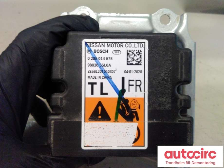 Styreenhet airbag hovedsensor til Nissan Leaf 2018-->> (Type II)  (BOSCH|K88205SL0A|988205SL0A|0285014575)