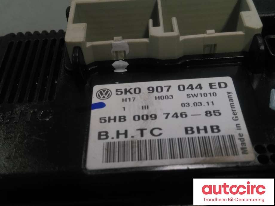 Varmeapparat betjening til VW Passat 2011-2015 (B7) (B7) (BHTC|5K0907044FB|5K0907044ED|5HB009746-85)