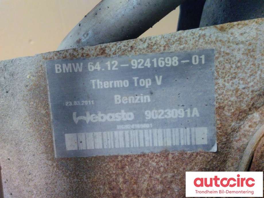 Bensinvarmer til BMW 5-Serie 2010-2017 (F10/F11) (F10/F11) (WEBASTO|9241698|64129242144|64 12 9 242 144| 9023091A)
