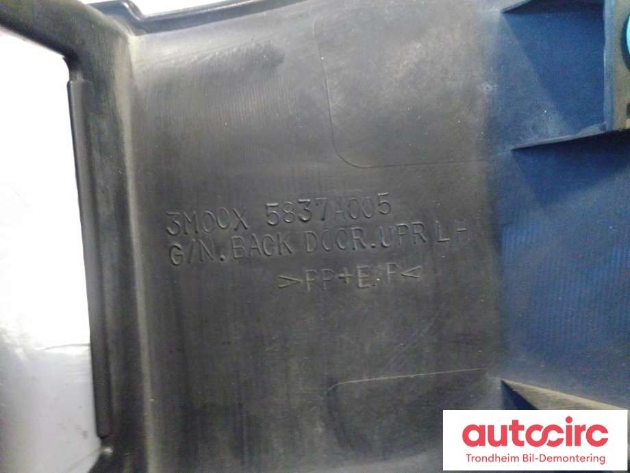 Reservehjulscover til Mitsubishi Pajero 2007-2016 (Type IV, Fase 1)  (VENSTRE SIDE|5837A005|)