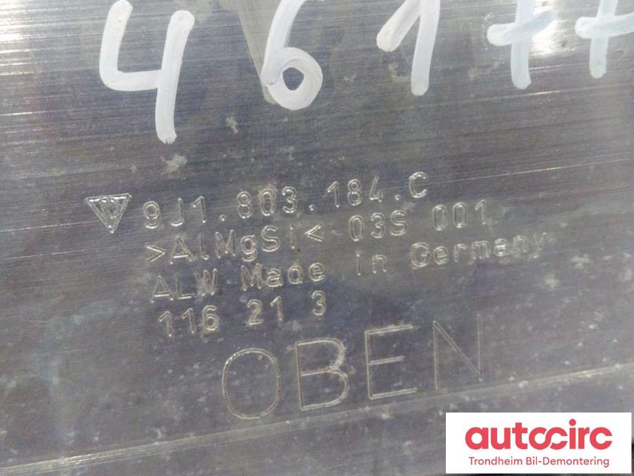 Støtfangerforsterkning bak til Audi e-tron GT 2021-->>  (..|9J1803184C|9J1 803 184 C|)