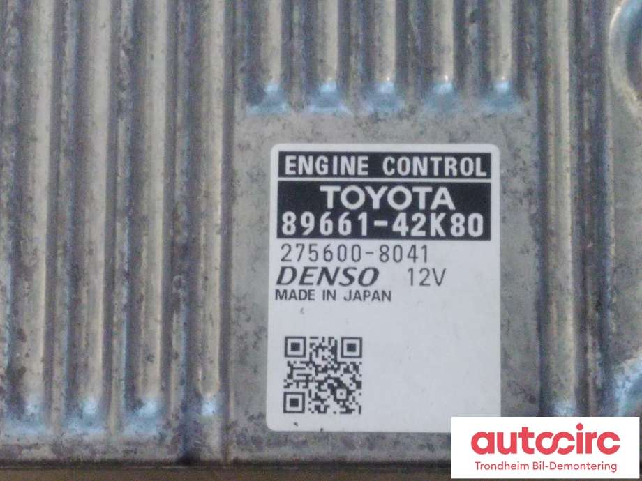 Styreenhet motor til Toyota RAV4 2016-2019 (Type IV, Fase 2)  (DENSO|89661-42K80|8966142K80|2756008041)