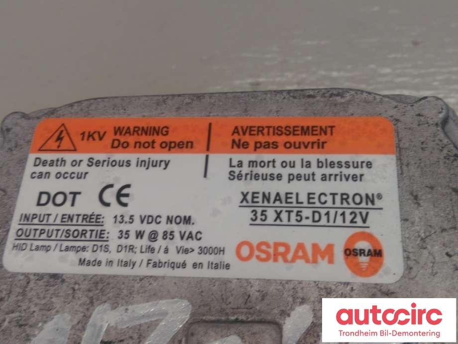 Styreenhet xenon/ballast til Škoda Octavia 2009-2013 (Type II, Fase 2)  (OSRAM|1Z0941641A|1Z0 941 641 A|35XT5-D1)