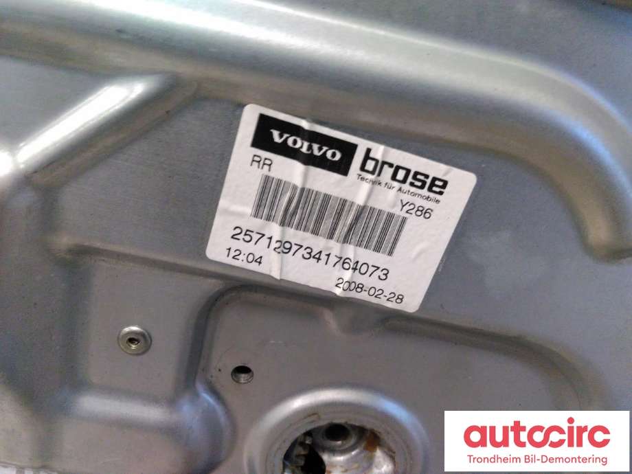 Ruteheis høyre bak til Volvo S80 2006-2013 (Type II, Fase 1)  (BROSE|30784512|)