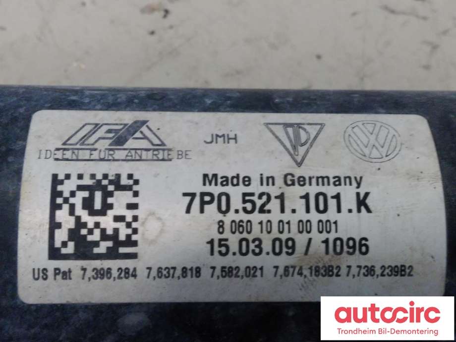 Mellomaksel fremre til Porsche Cayenne 2010-2017 (92A) (92A) (..|7P0521101K|95842101010|95842101011| 958521101| 95842101003| 95842101004)
