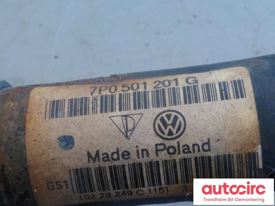 Drivaksel venstre bak, diesel/automat til Porsche Cayenne 2010-2017 (92A) (92A) (..|7P0501201G|95833202430|95833202432| 958 332 024 30| 958 332 024 32)