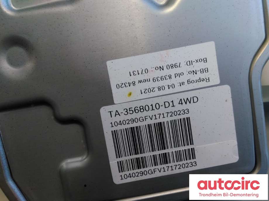 ABS sentral til BYD Tang 2020-->>  (BOSCH|TA-3568010-D1|0265022076|0265957006)