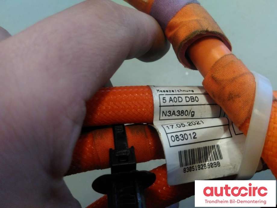 Kabel høy volt (HV) elbil til BMW iX3 2021-->> (..|5A0DED4|61125A36061|61 12 5 A36 061| 5A0DDB0)
