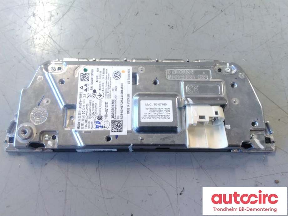 Instrumentpanel til VW ID.5 2022-->> (LG ELECTRONICS|10A920320E|10A 920 320 E|LCW05-VWE5)
