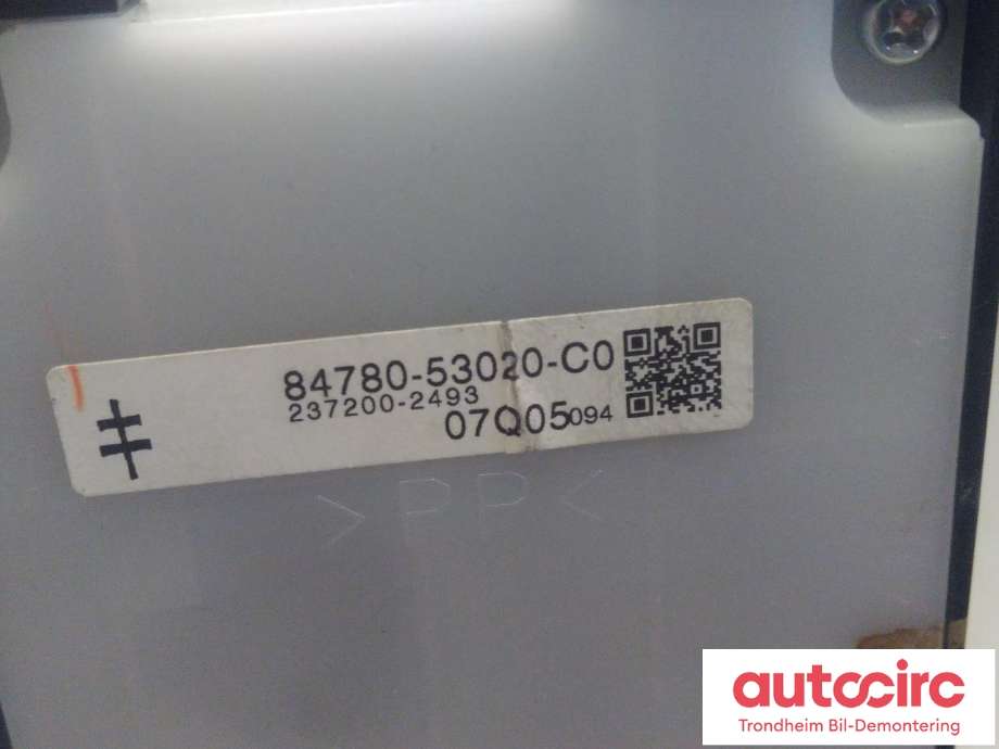 Bilstereo navigasjon betjeningspanel til Lexus IS 2013-2020 (Type III) (XE30) (XE30) (..|84780-53020-C0|8478153020C0|8478253010| 237200-2493)