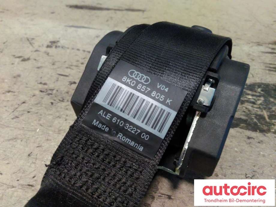 Sikkerhetsbelte bak venstre til Audi A5 2007-2016 (Type I)  (...|8K0857805K|8K0 857 805 K|)