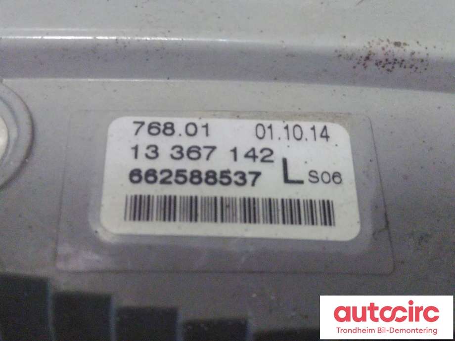 Blinklykt venstre til Opel Astra J 2010-2015  (13367142|662588537|)