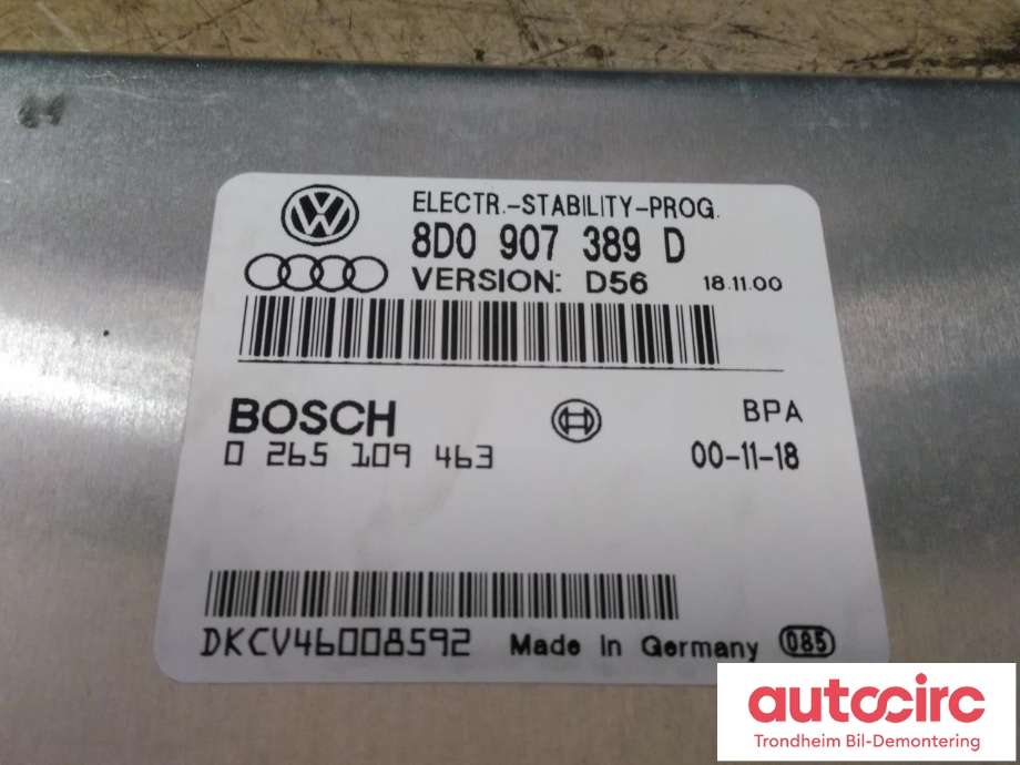 Styreenhet diverse til VW Passat 2001-2005 (B5,3BG) (B5,3BG) (BOSCH|8D0907389D|0265109463|8D0 907 389 D)