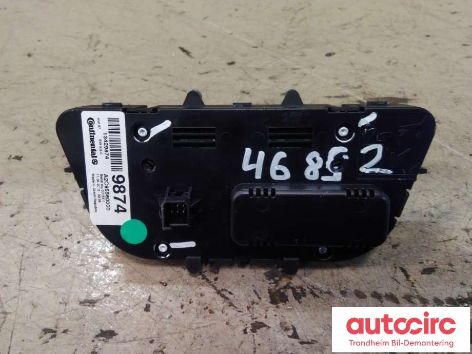 Varmeapparat betjening til Opel Mokka 2012-2016 (Type I, Fase 1)  (CONTINENTAL|13429874|)