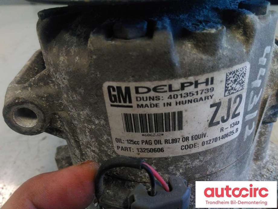 Aircondition kompressor til Opel Astra J 2010-2015  (DELPHI|13250606|13271266|13395693| 95516236| 401351739)