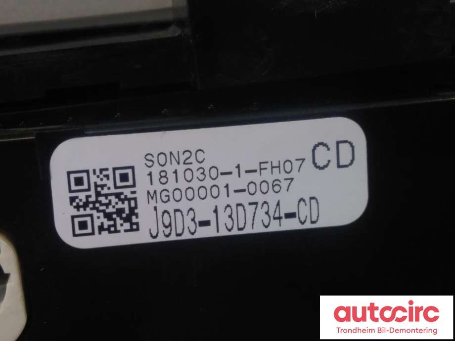 Varmeapparat betjening til Jaguar I-PACE 2018-->>  (ALPS|J9D3-13D734-CD|J9D313D734CD|J9D313D734CE| T4K9955| T4K15324)