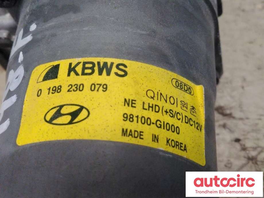 Viskermotor frontrute til Hyundai Ioniq 5 2021-->>  (KBWS|98100-GI000|98110-C5500|98110C5500| 98100GI000| 0198230079)
