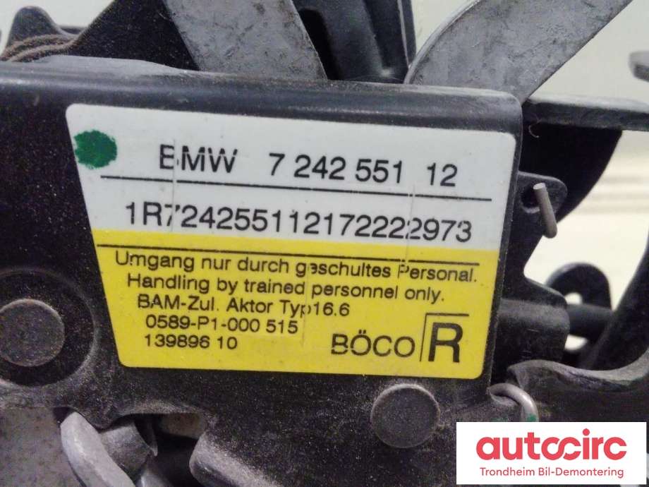 Panserlås til BMW 2-Serie, Active/Gran Tourer 2014-->> (F45/F46) (F45/F46) (HØYRE|7242551|51237242551|)