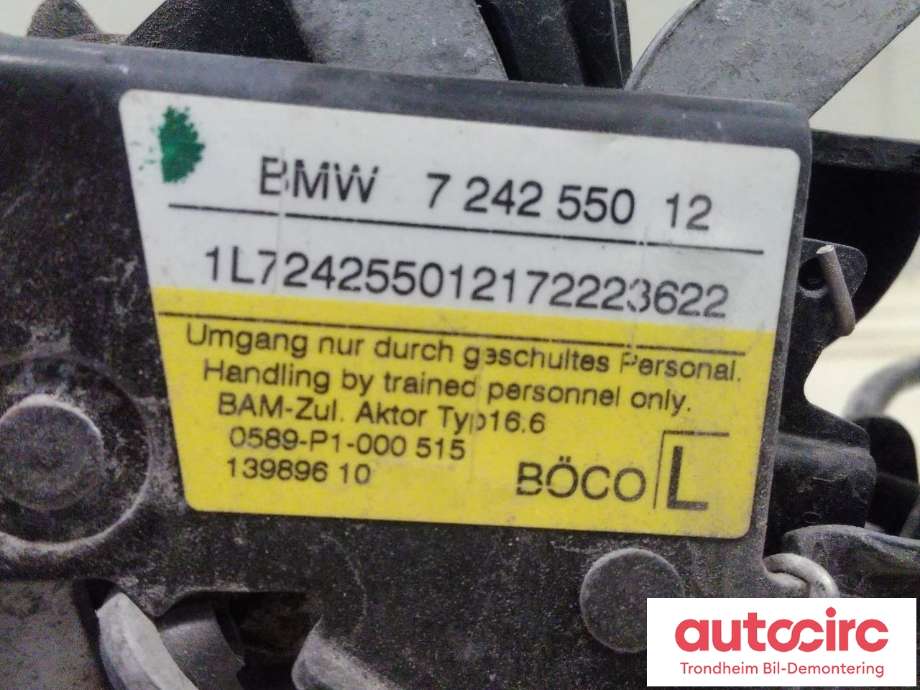 Panserlås til BMW 2-Serie, Active/Gran Tourer 2014-->> (F45/F46) (F45/F46) (VENSTRE|7242550|51237242550|)