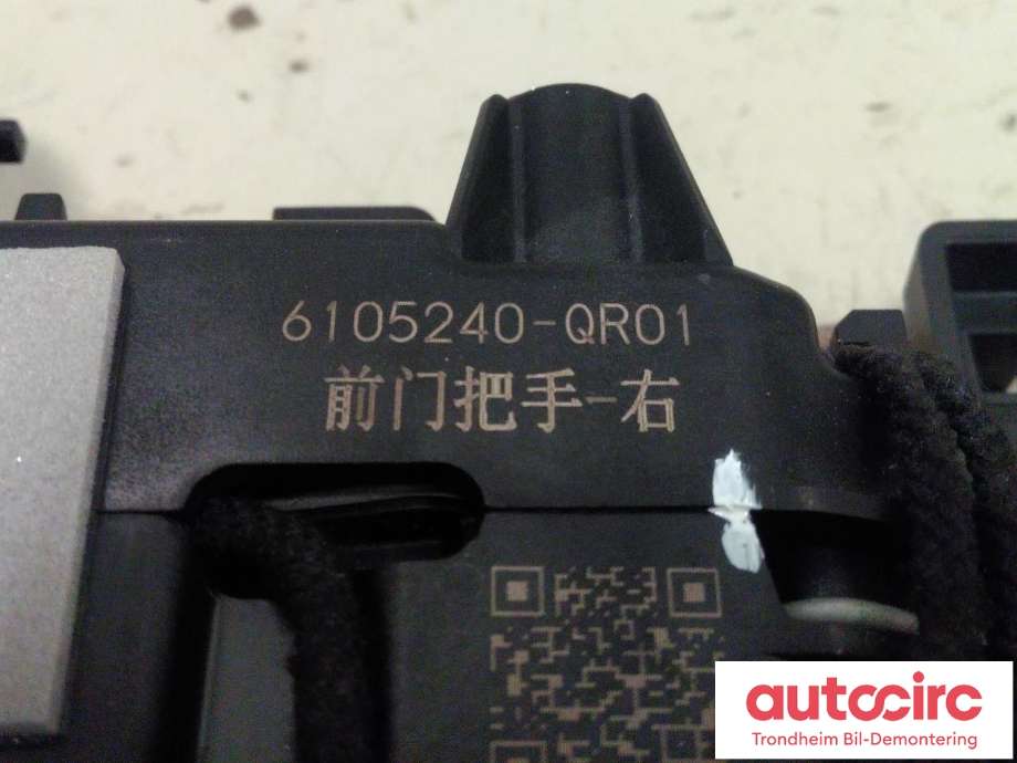 Dørhåndtak utv høyre foran til Hongqi E-HS9 2022-->>  (..|6105240-QR01|6105240QR01|)
