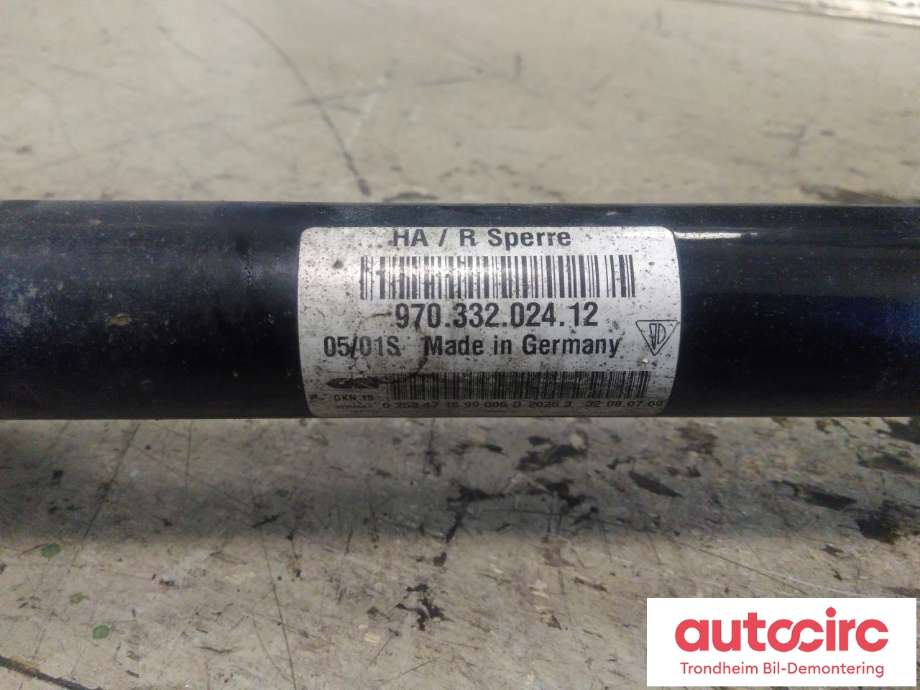 Drivaksel høyre bak, bensin/automat til Porsche Panamera 2009-2017 (Type I) (970) (970) (...|97033202412|97033202421|)