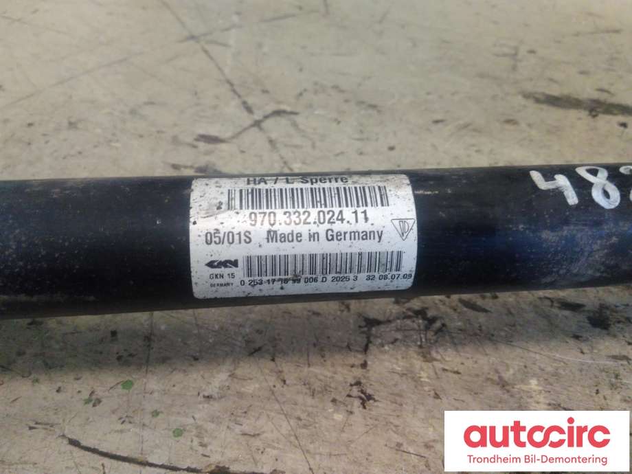 Drivaksel venstre bak, bensin/automat til Porsche Panamera 2009-2017 (Type I) (970) (970) (...|97033202411|97033202420|)