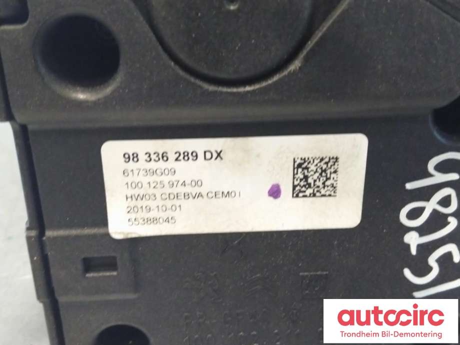 Girstang/girvelger automat til Peugeot 508 2018-->> (Type II)  (..|98336289DX|1663576080|)