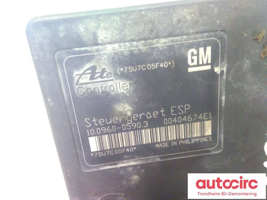 ABS sentral til Opel Zafira B 2005-2011  (ATE|13244860|93191517|10.0206-0287.4| 10.0960-0590.3)
