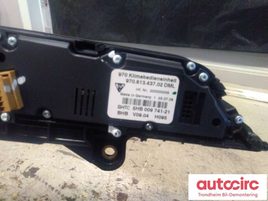 Varmeapparat betjening til Porsche Panamera 2009-2017 (Type I) (970) (970) (BHTC|97065320304|97061347002|97065320335)