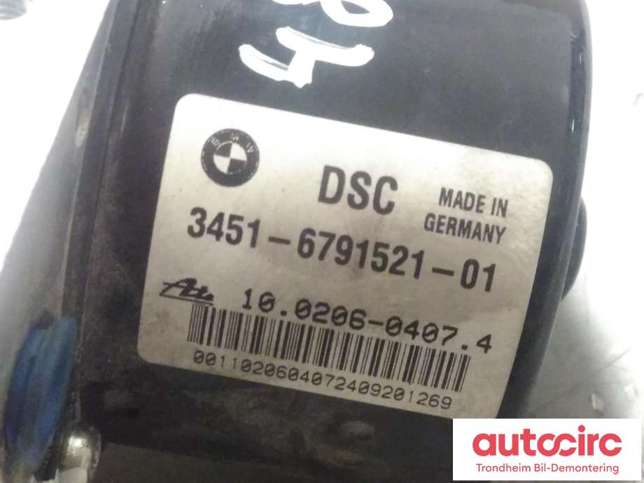 ABS sentral til BMW 3-Serie 2005-2011 (E90/E91/E92/E93) (E90/E91/E92/E93) (ATE|34516791521|2460468|34512460468)