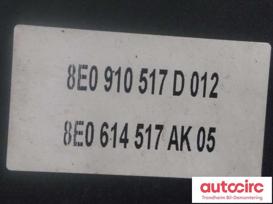 ABS sentral til Audi A4 2004-2008 (Type III) (B7) (B7) (BOSCH|8E0614517AK|8E0614517BG|8E0910517D| 0265234336)