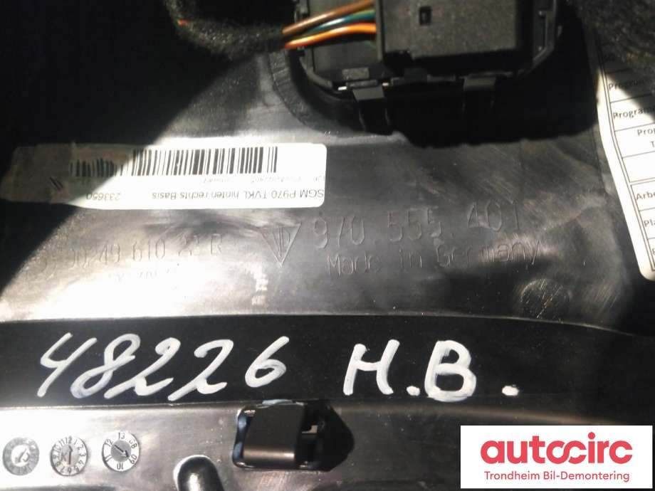 Dørtrekk høyre til Porsche Panamera 2009-2017 (Type I) (970) (970) (BAK|970555401|97055538405|97055591402)