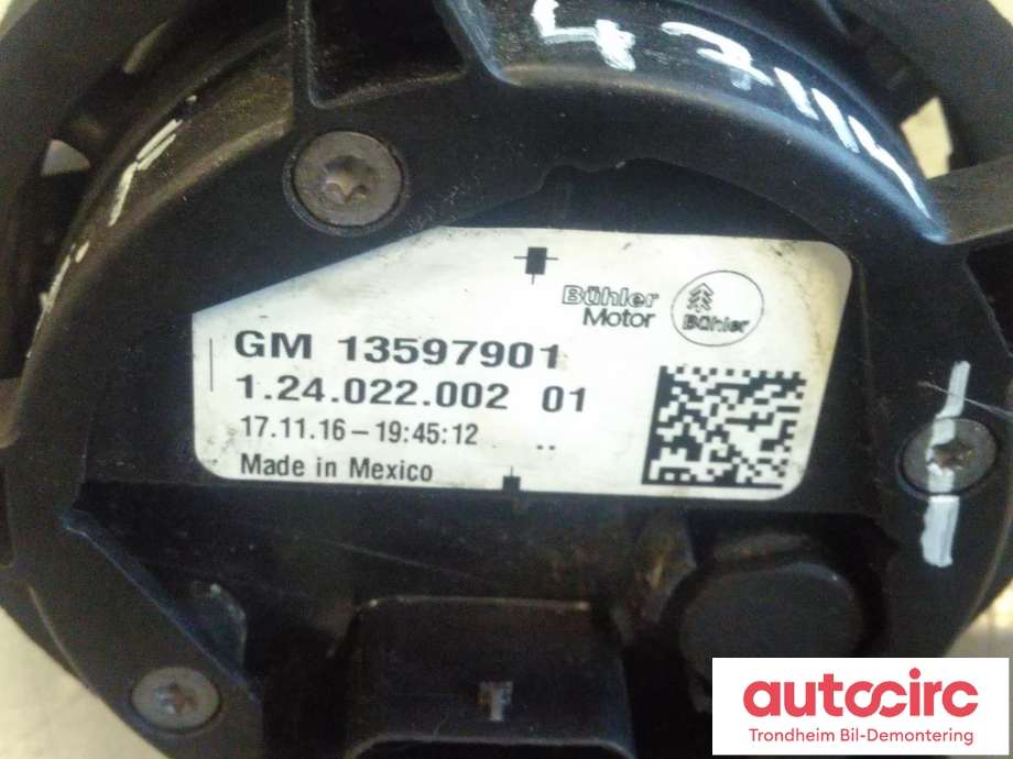 Vannpumpe elektrisk til Opel Ampera-e 2017-->> (Type II)  (GM|13597899|)