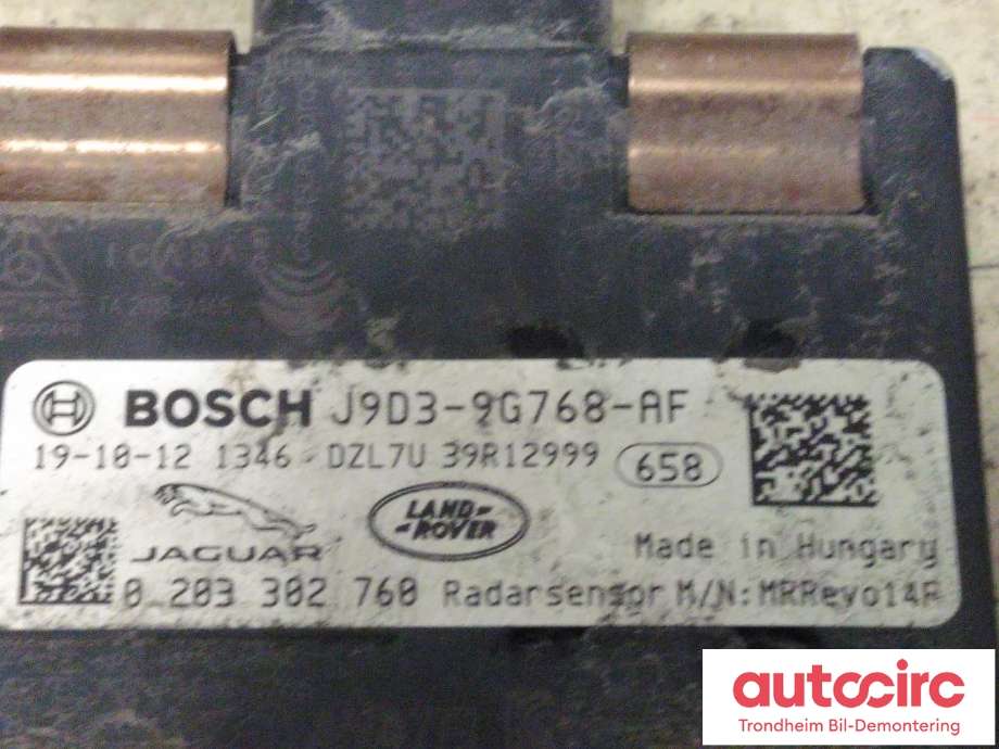 Sensor radar til Jaguar I-PACE 2018-->>  (BOSCH|B232704|T4K4056|J9D3-9G768-AG| 0203302760)