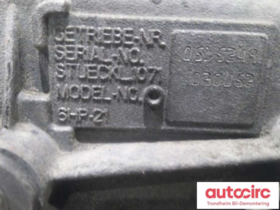 Girkasse automat til BMW 3-Serie 2005-2011 (E90/E91/E92/E93) (E90/E91/E92/E93) (ZF|7590133|1071301271|GA6HP-21)