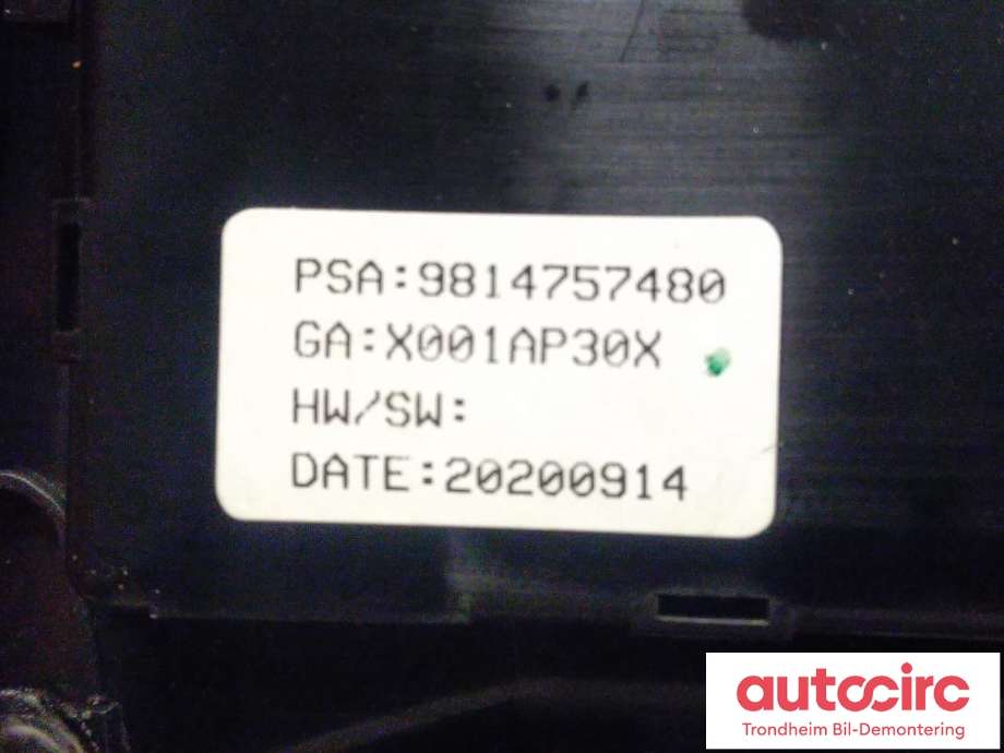 Taklyspanel til Peugeot e-208 2019-->> (..|9814757480|)